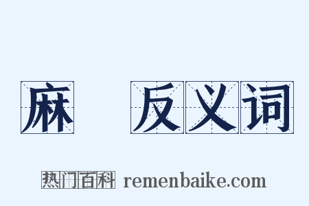 麻紙反义词是什么意思的图片